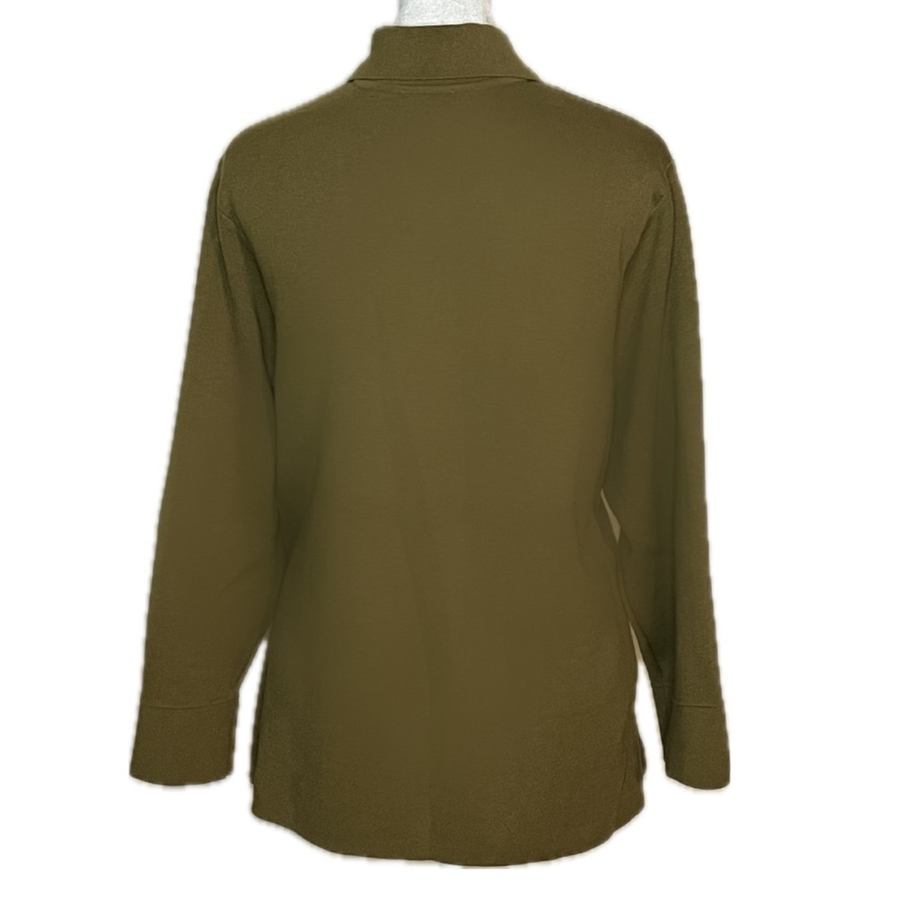 J. Jill Olive Green Open Front Knit Cardigan - XL - Picture 2 of 6
